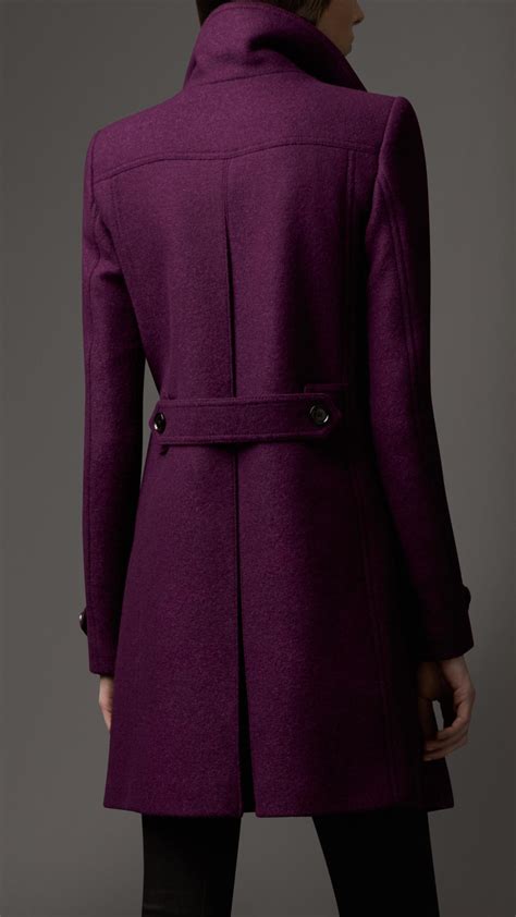 burberry oversize wool coat light purple|burberry black wool coat women's.